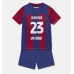 Barcelona Jules Kounde #23 Hjemmedraktsett Barn 2023-24 Korte ermer (+ Korte bukser)